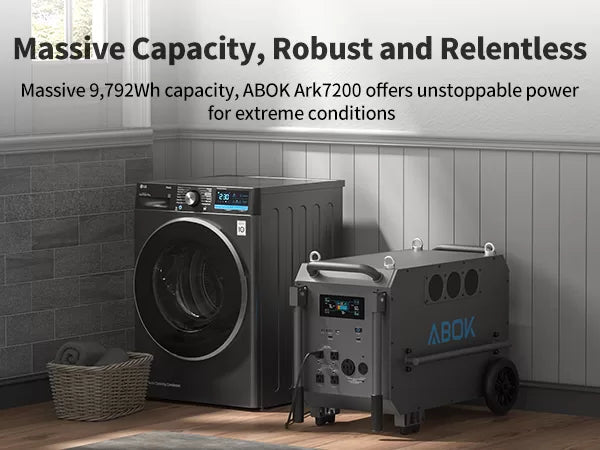 ABOK Ark7200 — A 7.2kW / 9.79kWh High‑Capacity Power Station / Solar Generator