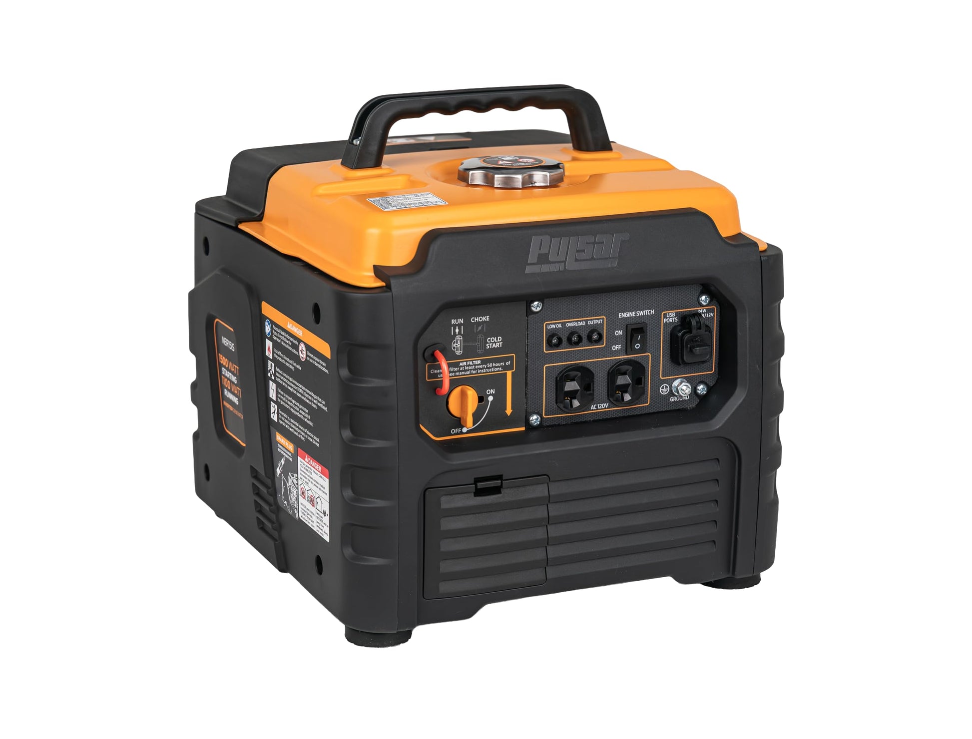 Pulsar NEX60BiSRCO - Generador inversor portátil de 6000 vatios, gasolina de combustible dual y propano, arranque eléctrico remoto, sensor de CO, capacidad paralela, súper silencioso, uso para RV, camping, exteriores y hogar, NEX60BiSRCO