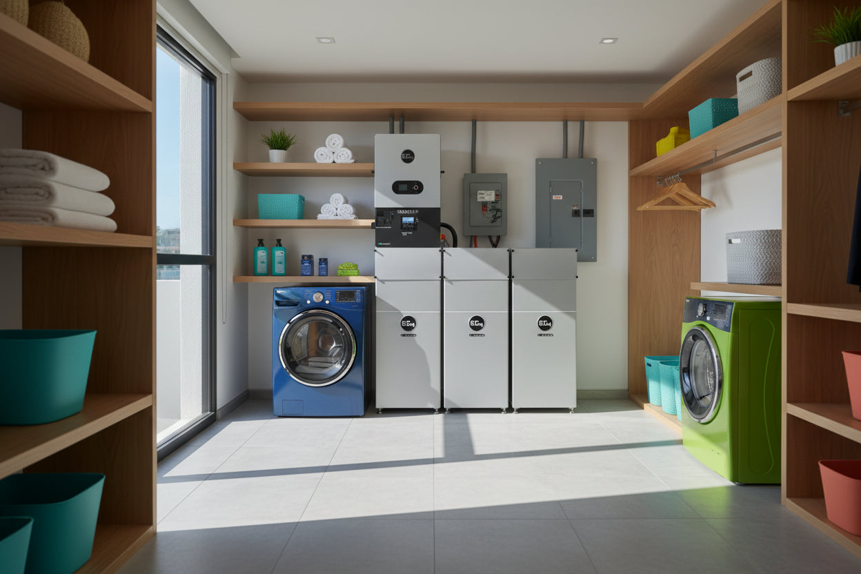 🔋 (1) EG4 12000XP Off-Grid Solar Inverter 12Wh 120/240VAC + (1) EG4 Indoor LFP WallMount Battery | 48V 314Ah | 16kWh - PR