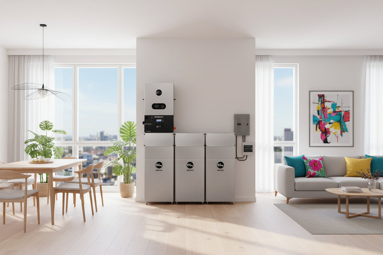 🔋 (1) EG4 12000XP Off-Grid Solar Inverter 12Wh 120/240VAC + (1) EG4 Indoor LFP WallMount Battery | 48V 314Ah | 16kWh - PR