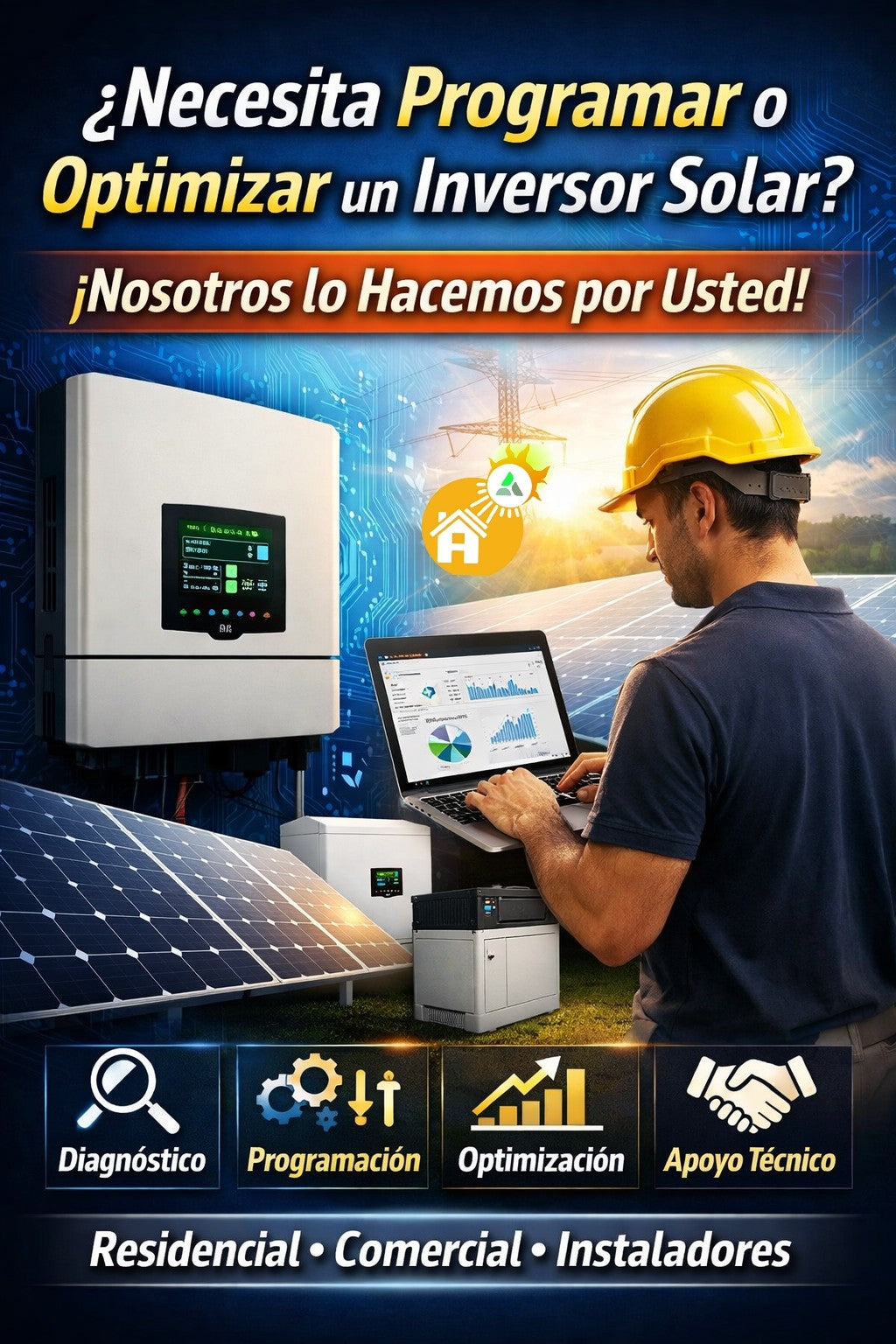 🔧 ¿Tu Sistema Solar No Funciona Bien? ☀️ Diagnóstico Remoto + Programación Profesional