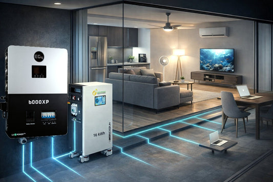 ¿Vives en un apartamento y los apagones te tienen loco? Este Back Up EG4 6kW + Batería 16.1 kWh sí te prende el aire por horas.